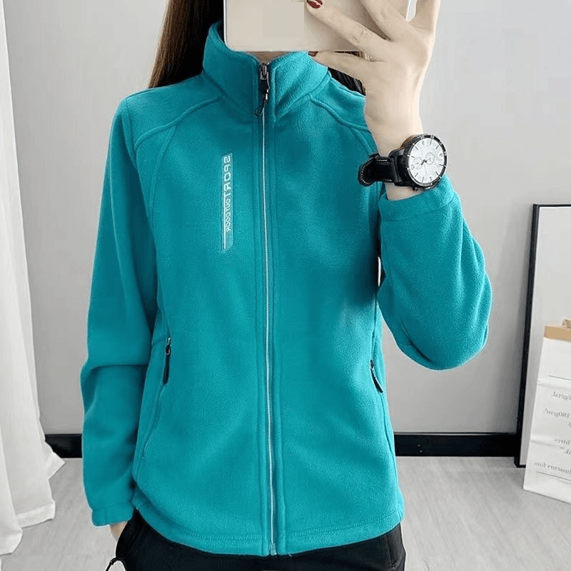 Vêtements pour femmes Veste polaire Veste polaire Fermeture éclair complète Col montant Pull d'hiver doux et chaud pour activités de plein air (plusieurs couleurs et tailles)