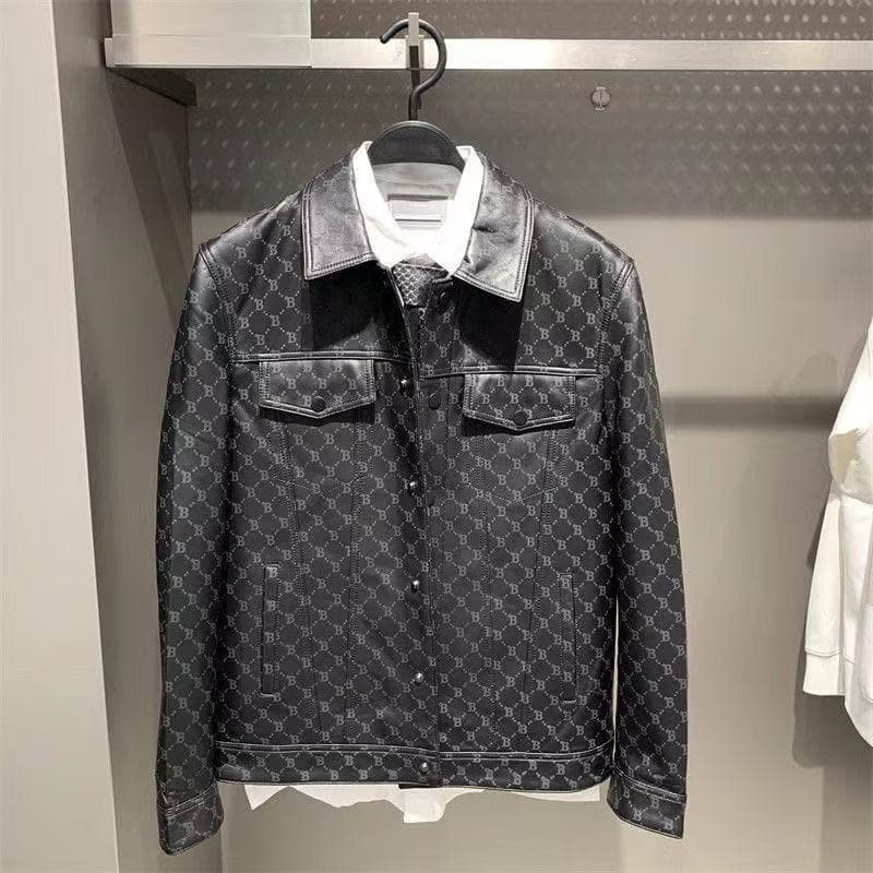 Men's Clothing Autumn And Winter Men's Leather Jacket Business Casual High End PU Leather Trendy Men's Jacket Cross Border High Version