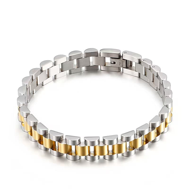 Simple titanium steel watch chain bracelet personality business men's ring accessories