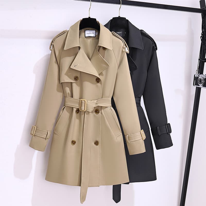 Short windbreaker new British style khaki Korean style coat
