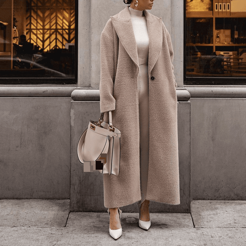 Women's Clothing Popular Warm Jacket Long-sleeved Lapel Women's Plush Tops Women's Coats
