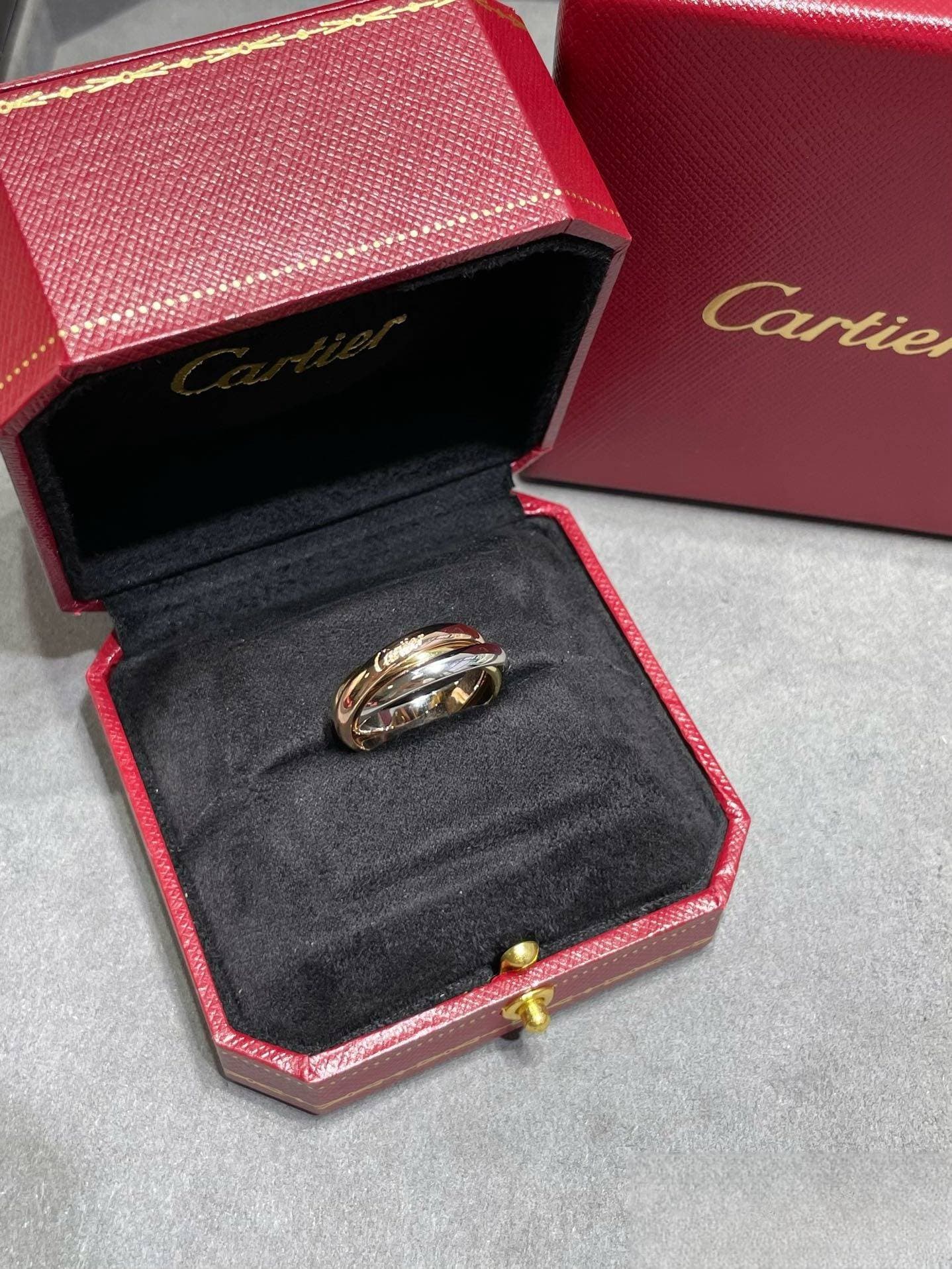Bague Cartier24fb à trois anneaux sans diamant, marque de créateur, pour femmes, hommes et couples, luxe