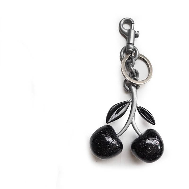 Porte-clés breloques pour sac, accessoires de sac, breloque pour sac à main, pendentif pour sac à main, bijoux de voiture en cristal cerise, acces