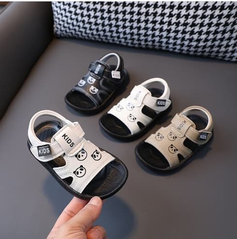 Baby Flip Flops For Girls 1-6 Years Old 2 Boys' Cartoon Beach Shoes 2023 Summer New Style Children's Anti-Slip Soft-soled Learning Shoes