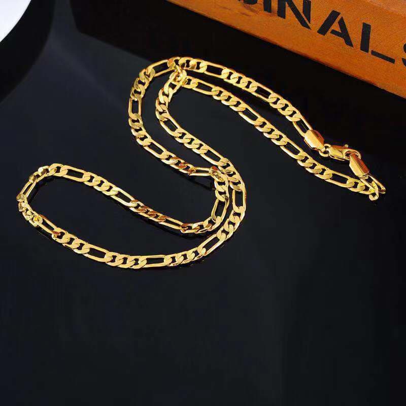 European And American Hot-Selling Fashionable Personality Gold-Plated Silver-Plated 4.5mm 50m NK Chain Wholesale Figaro