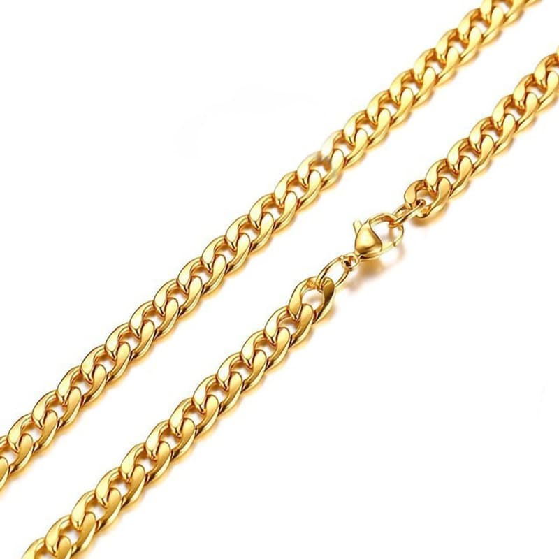 Gold black silver stainless steel men's thick necklace accessories titanium steel chain hip hop fashion chain jewelry NK chain