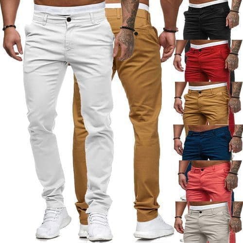 Pure Color Men's Casual Trousers Slim Fit Pants For Men Cargo Pants Clothing Style Long Trousers And Versatile 2023 Pant