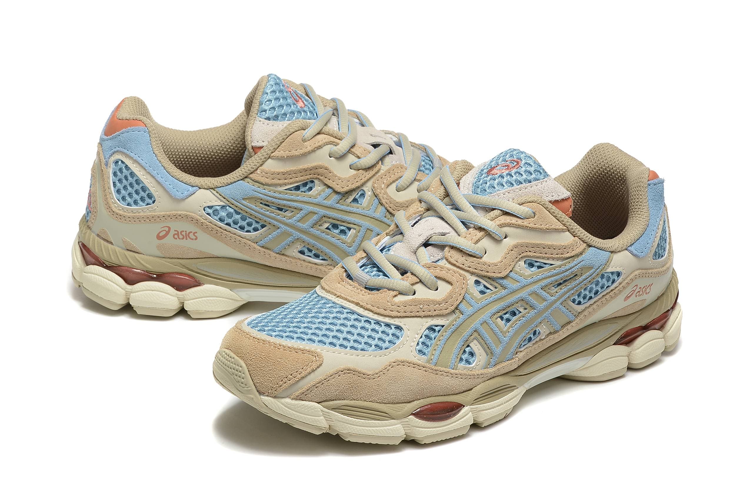 Chaussures de soutien de la voûte plantaire pour femmes, style rétro, amortissantes, bleu marine et beige, antidérapantes.