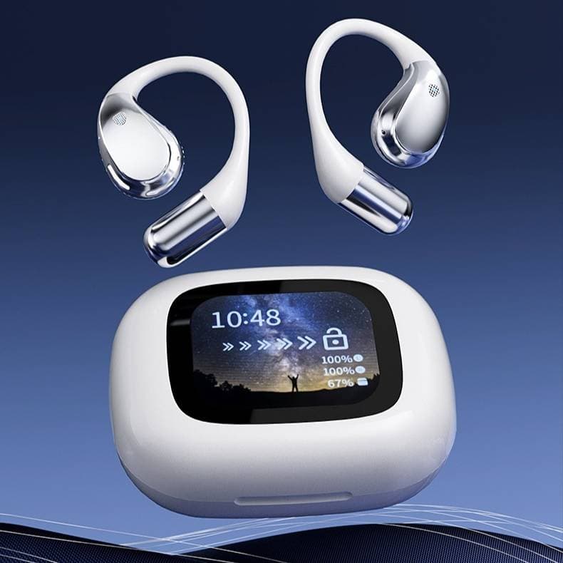 Open-Ear Bluetooth Headphones – Wireless Sports Earbuds With ENC Noise Cancellation, LED Display & Secure Ear Hooks For Running & Workouts​