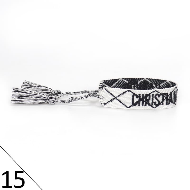 Bracelet unisexe tendance avec lettres tressées