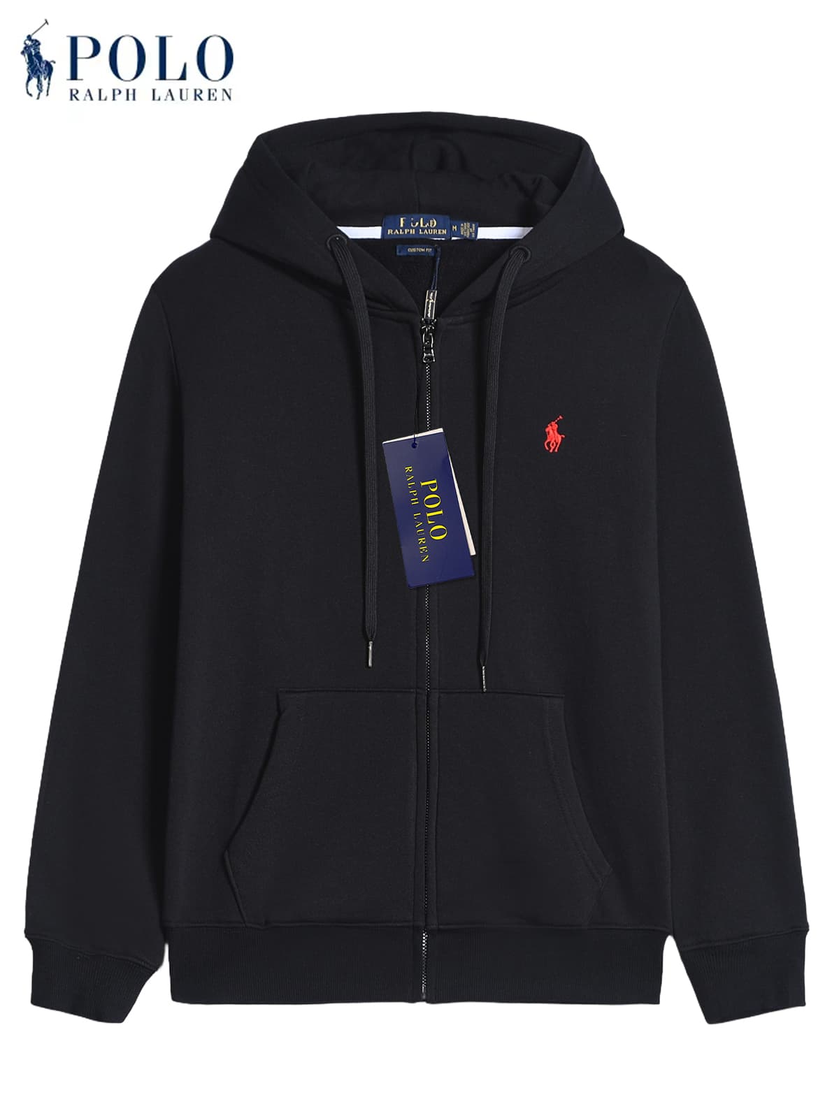 Sweat à capuche zippé noir, sweat-shirt à capuche en coton durable pour un usage quotidien et décontracté, durable et classique