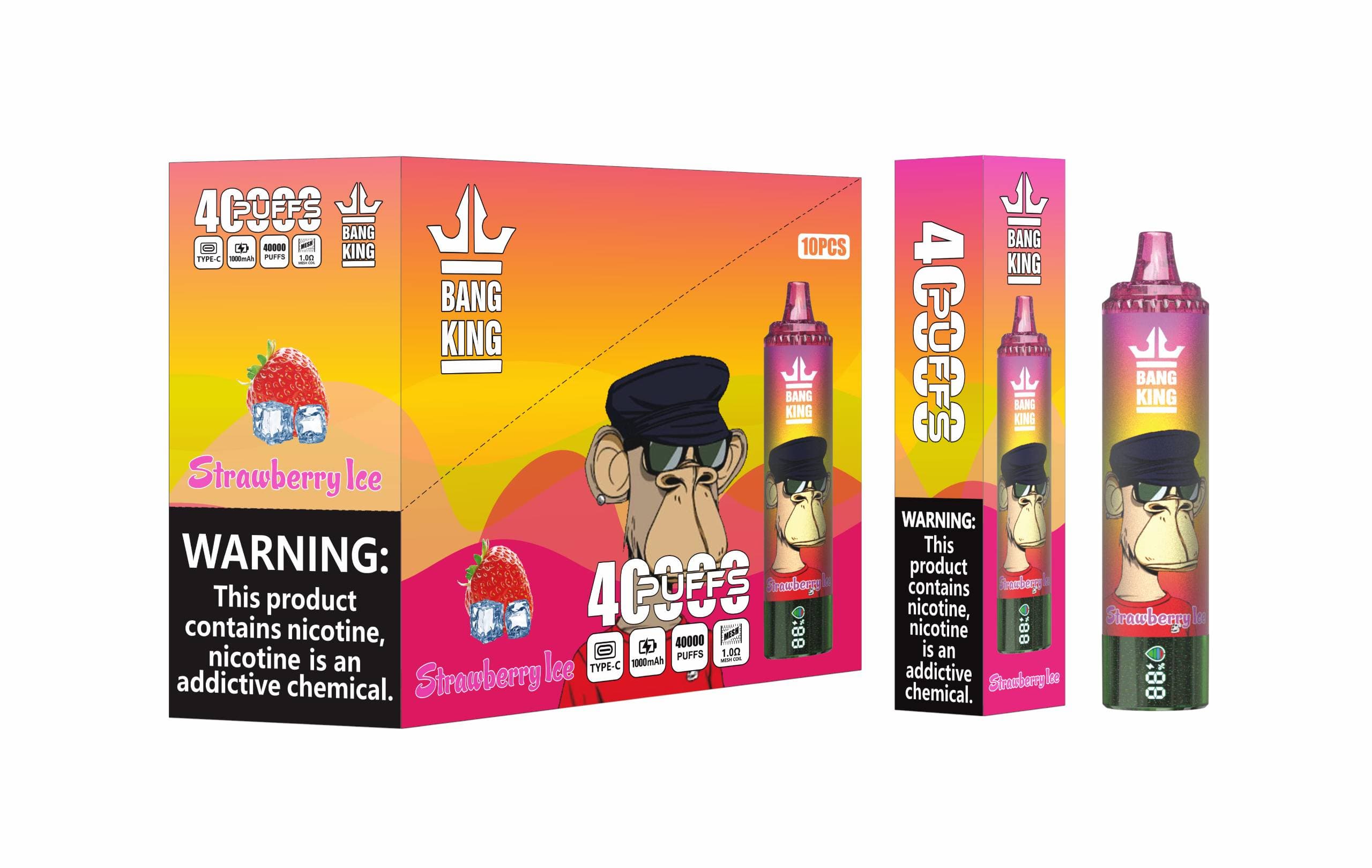 Cigarettes électroniques jetables BANG KING 40K PUFFS grande capacité et multi-saveurs,