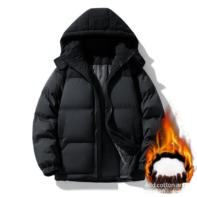 Unisex Puffer Jacket With Hood – Oversized Korean Streetwear, Heavyweight Cotton Fill, Water-Resistant Polyester Shell (S-3XL, Matte Colors)