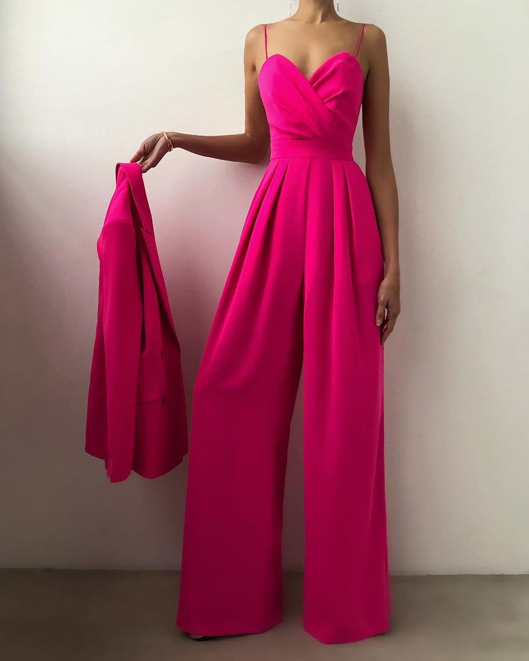 Women's Sling Waist Straight Floor-length Minimalist Sleeveless Jumpsuit Spring And Summer New Product