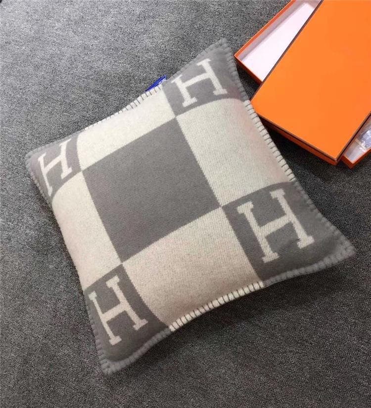 Coussin de dossier en laine tricotée, modèle nordique, lettre H, pour pause déjeuner, canapé, voiture, protection de la taille