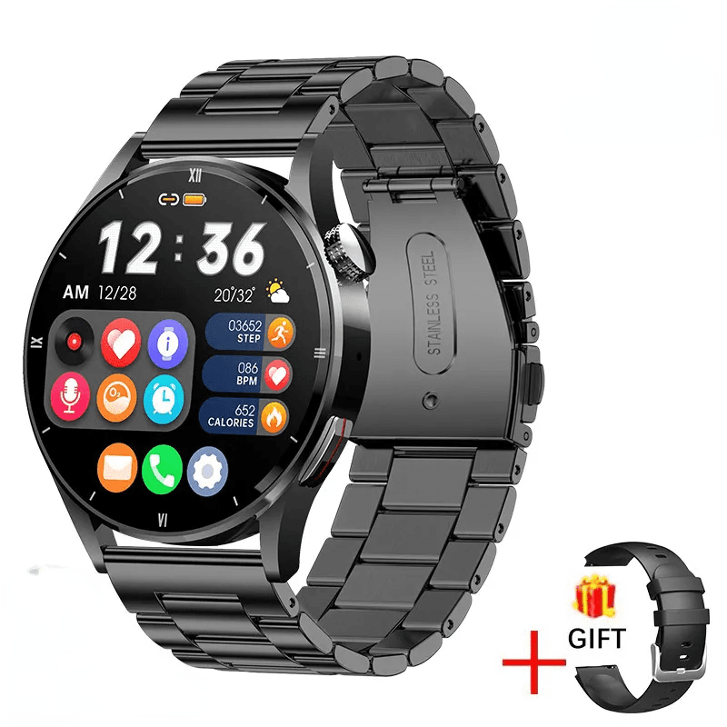 Watch For Men Smart Watch AMOLED HD Screen Body Temperature Detection Ai Smart Voice Smartwatch 2023 Bluetooth Call Clock