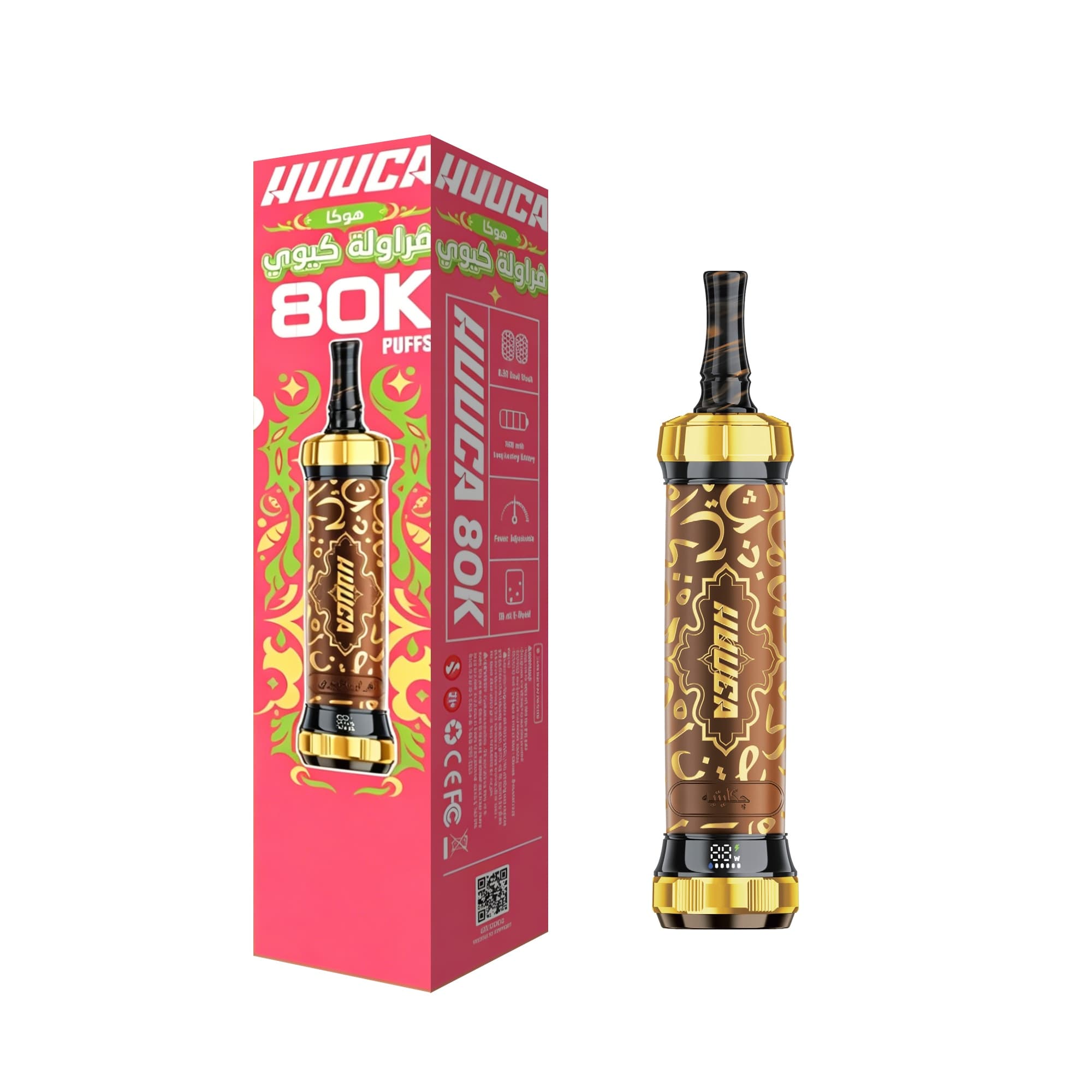 HUUCA 80K 80 000 bouffées 3 mg DTL Vape jetable 30 ml 1500 mAh