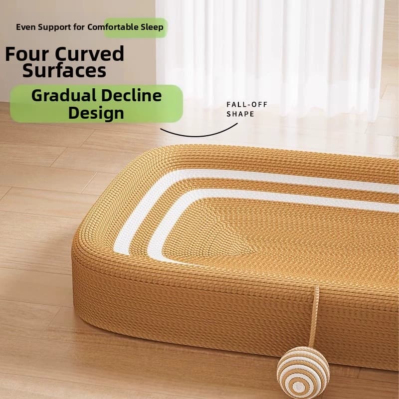 Super Large Sisal Cat Scratching Board Wear Resistant Lint Free Integrated Cat Toy Super Scratch Off Board Cat Bed