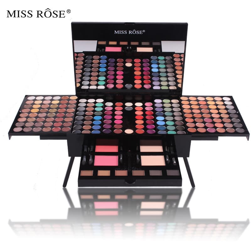MISS ROSE 180 Color Piano Box Eye Shadow Blush Contour Set Makeup Palette Cosmetic Box