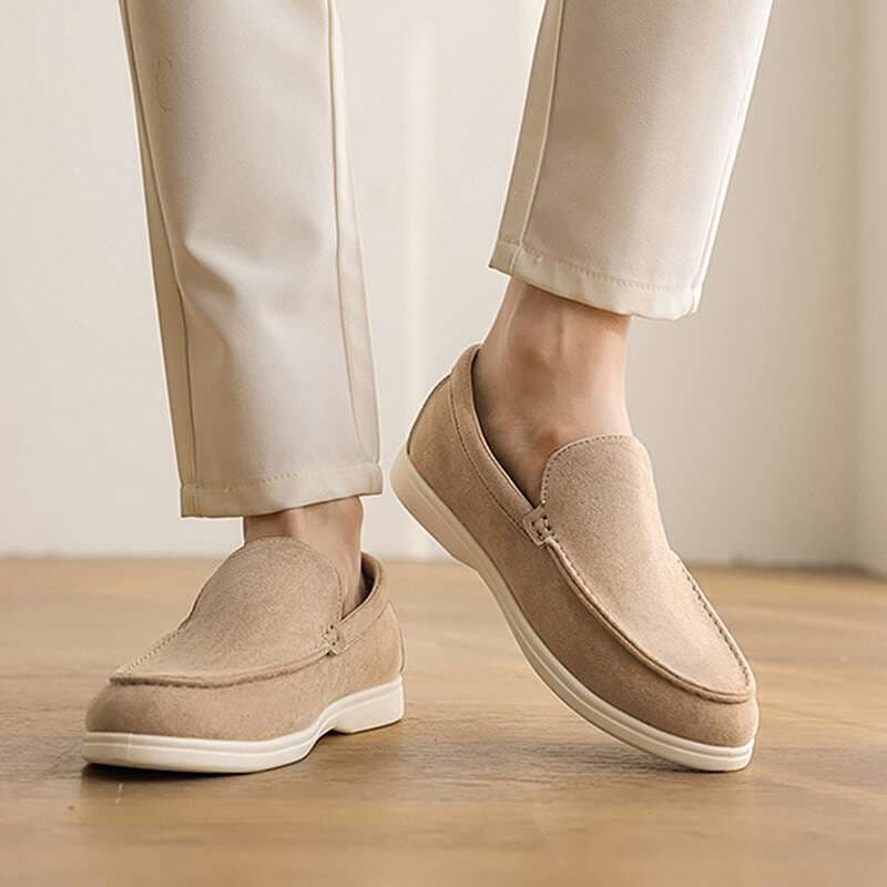 SHLIANG Men Loafers Fashion Leather Shoes Men Comfort Slip-on Driving Shoes Casual Men Mocasines De Hombre Y0469