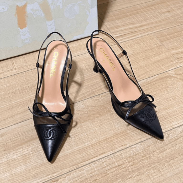 Sandales à talons pour femmes, talons pointus, avec nœud en maille élégant, EU35-40