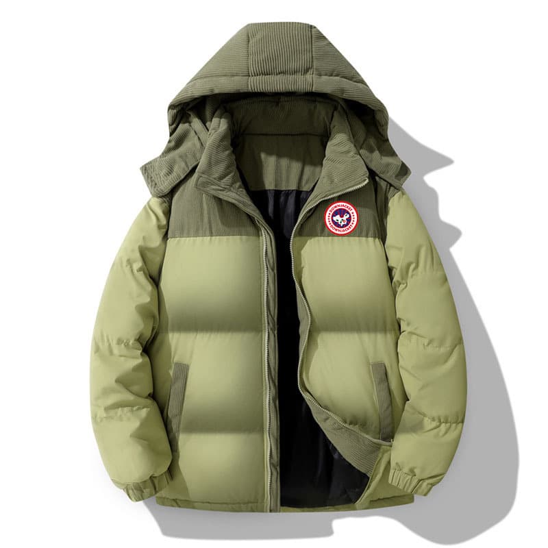 Manteau en velours côtelé pour homme, coupe ample, style carte de Chine, tendance hiver.