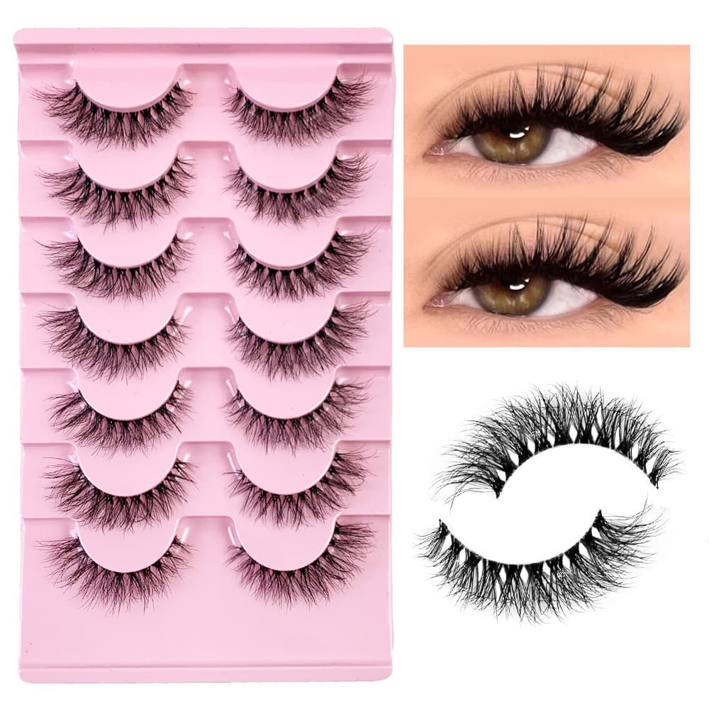 New 8D Effect Lash Seven Pairs Of Natural Slim Long Style Multi-level False Eyelashes