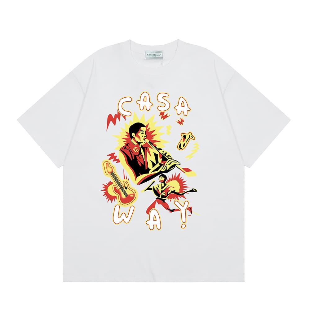 T-shirt ample à manches courtes pour hommes et femmes, imprimé printemps et été