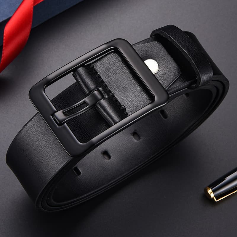 Men's Retro Japanese Buckle Belt Business Trendy Youth Jeans Casual Cross-Border Trade New Model