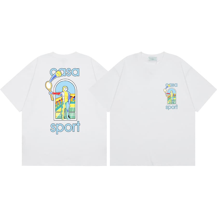 T-shirt ample à manches courtes pour hommes et femmes, imprimé printemps et été