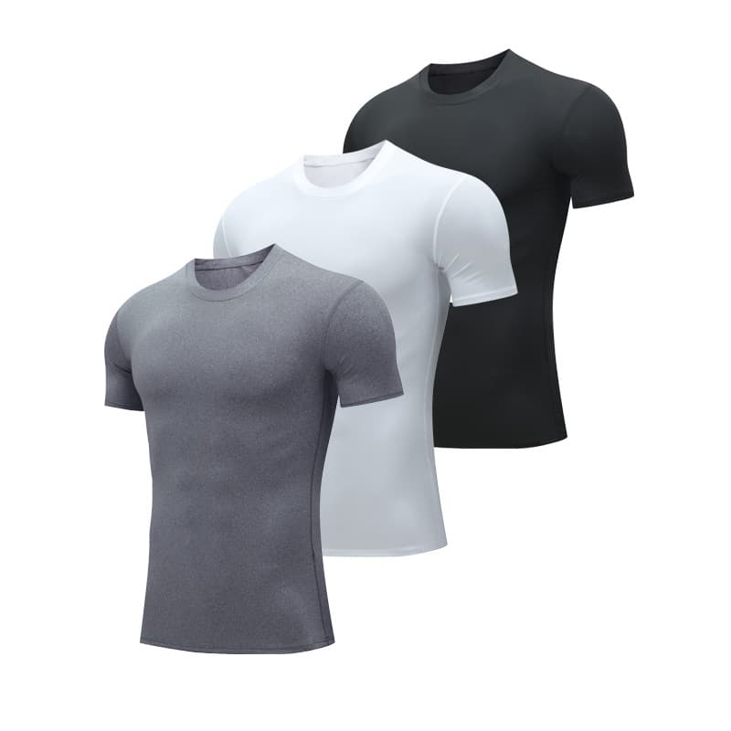 Men's Clothing Sports Tights Fitness Wear Men's Breathable High-elastic Short-sleeved T-shirt