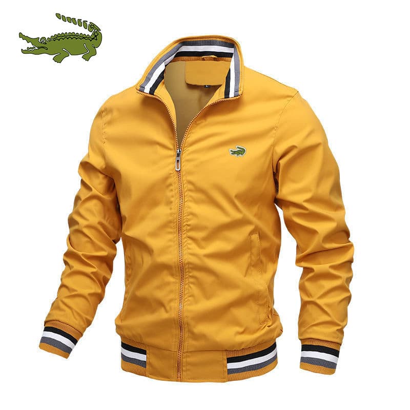 Vente en gros de vêtements pour hommes, nouvelle veste cardigan de couleur unie pour hommes, veste de pilote décontractée, uniforme de baseball