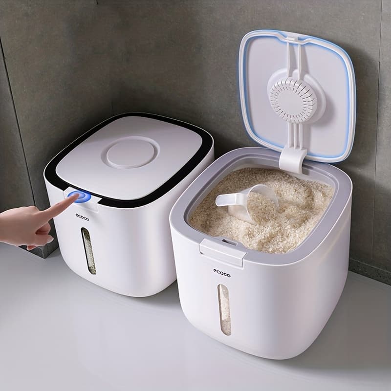 1pc Cylinder Rice Bucket, And Moisture-proof Thickened Containers For Rice, Cereals, Grains, Flours, Pet Food, Household Airtight Rice Dispenser