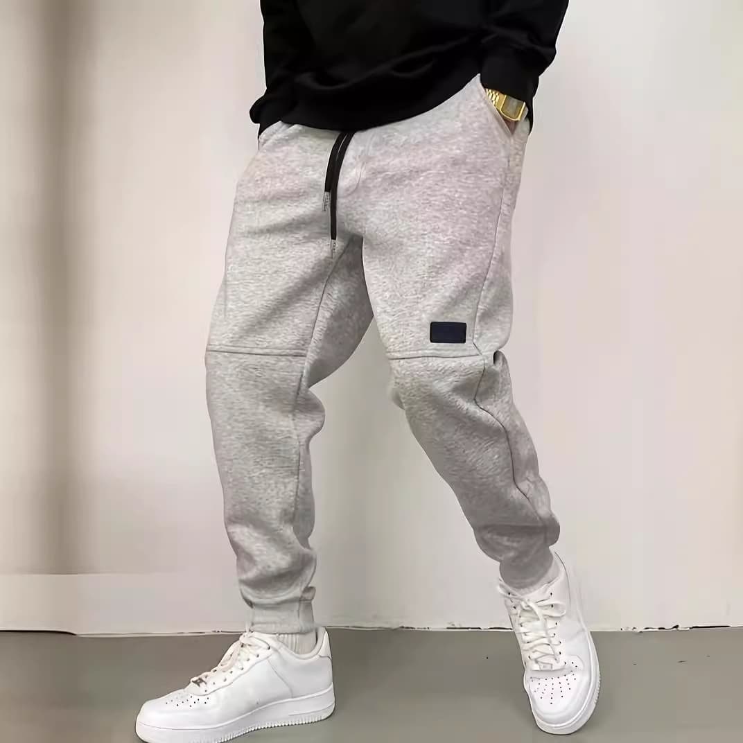 Thread Drawstring Casual Thickened Trousers Men's Spot
