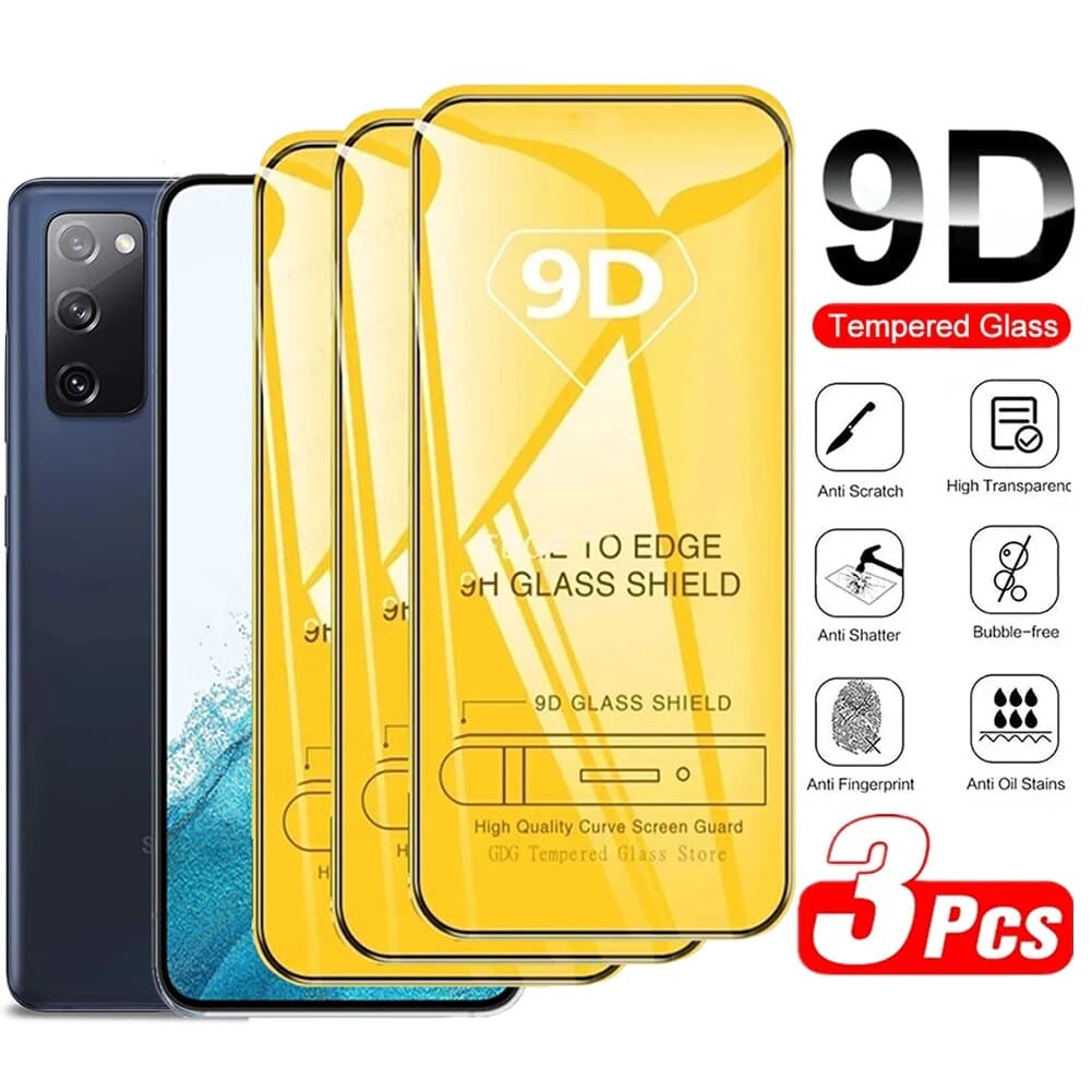 Tempered Glass Screen Protectors For Samsung S23 S22 S21 Plus S20 FE Note 10 Lite 20 S10e S8 M52 M51 M32 M31 M21