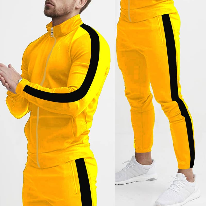 Man's clothing Casual men's sports suit color matching men's casual suit hooded fashion sports