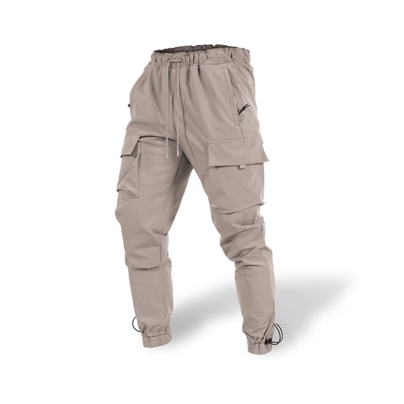 Men's Casual Loose Large Size Speed Woven Trousers Multi-Pocket Sports Overalls Breathable Cotton Blends For All Seasons