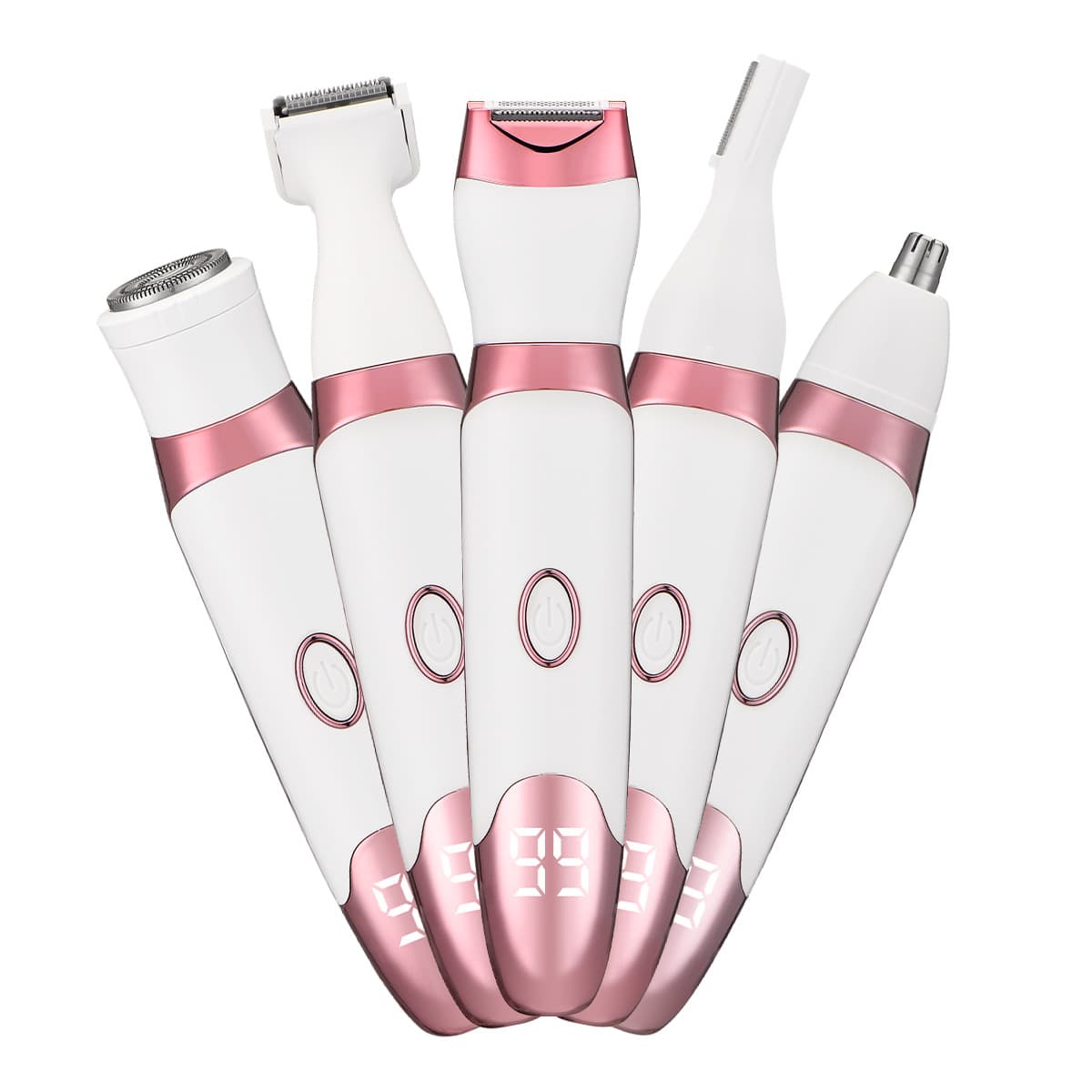 Multifunctional Electric Removal Device Shaver 5-in-1 Digital Display Women's Body Private Area Hair Trimmer , ,