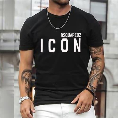 T-shirt à manches courtes et col rond pour hommes