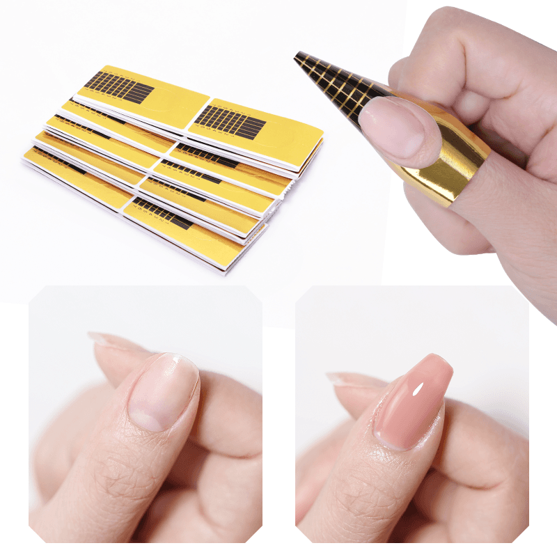 Acrylic Nail Form Tips Nail Art Extension Paper Holder Tools Nail Sticker Polish Gel Nail Art Foils Guide for Manicure Tools
