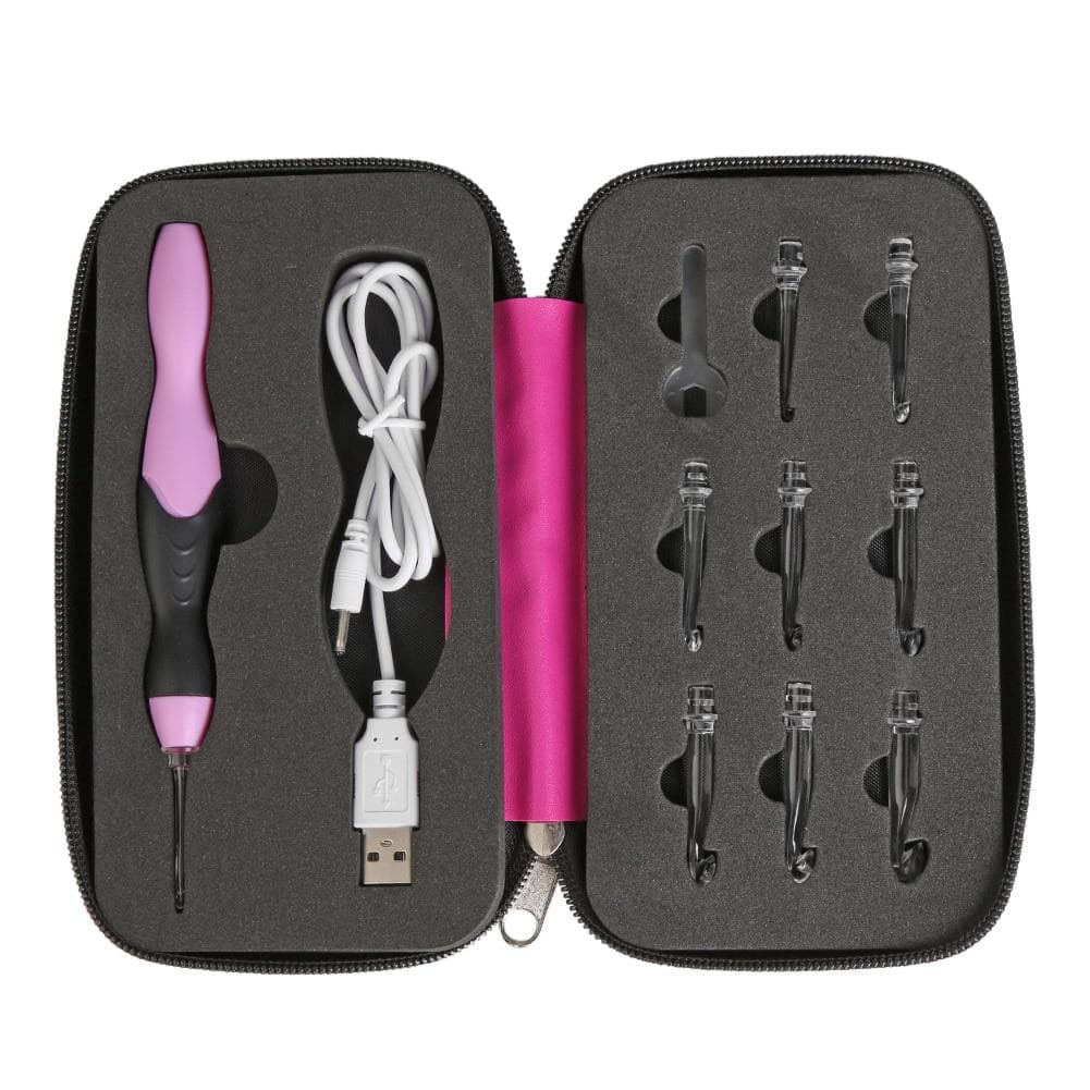 9 in 1 Light Up Crochet Hooks Knitting Needles USB Rechargeable LED Knitting Tool DIY Weaving Sweater Sewing Accessories