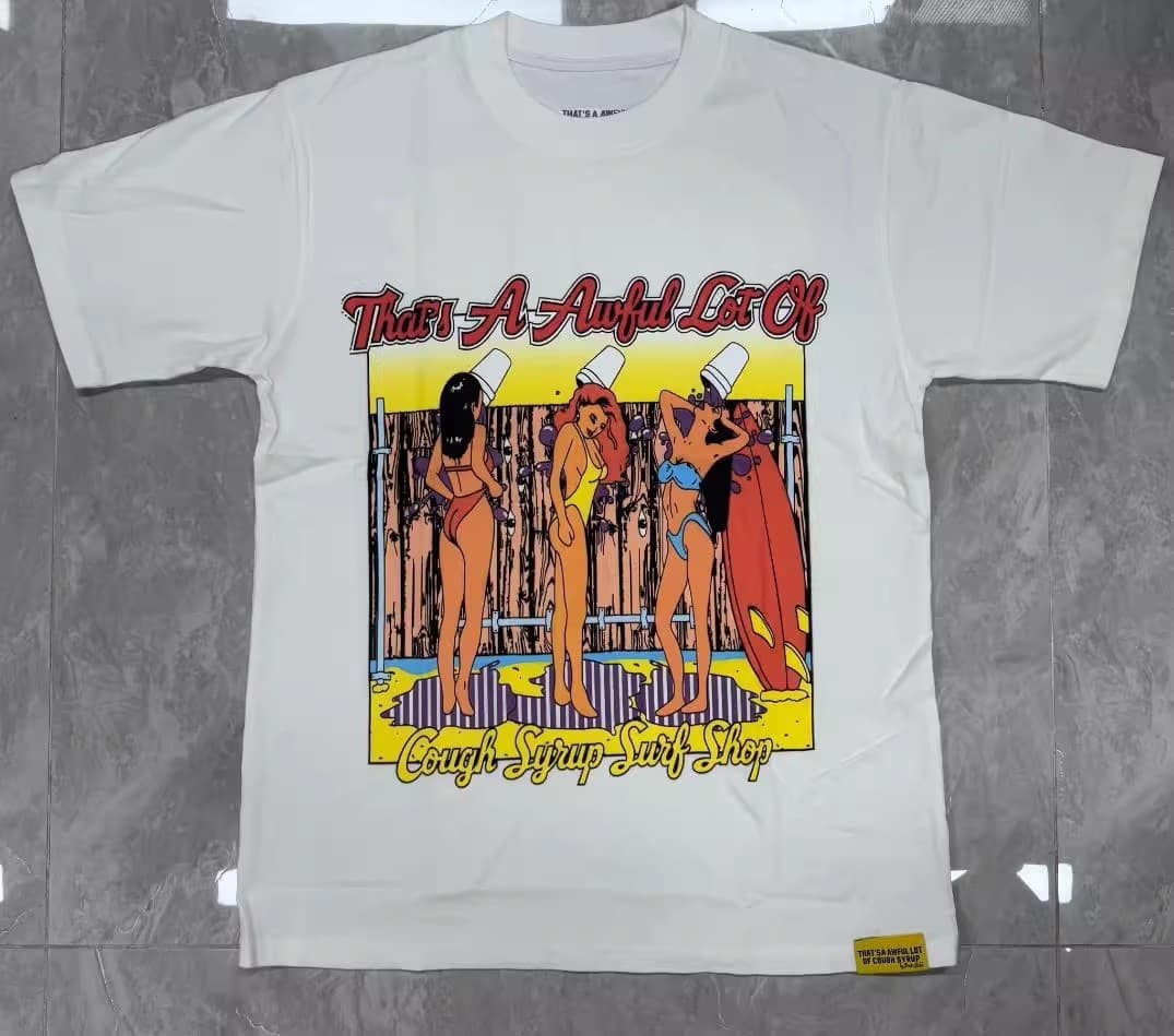 C'EST UNE QUANTITÉ ÉNORME DE SIROP CONTRE LA TOUX. C'est une marque tendance transfrontalière établie de longue date pour les t-shirts à manches