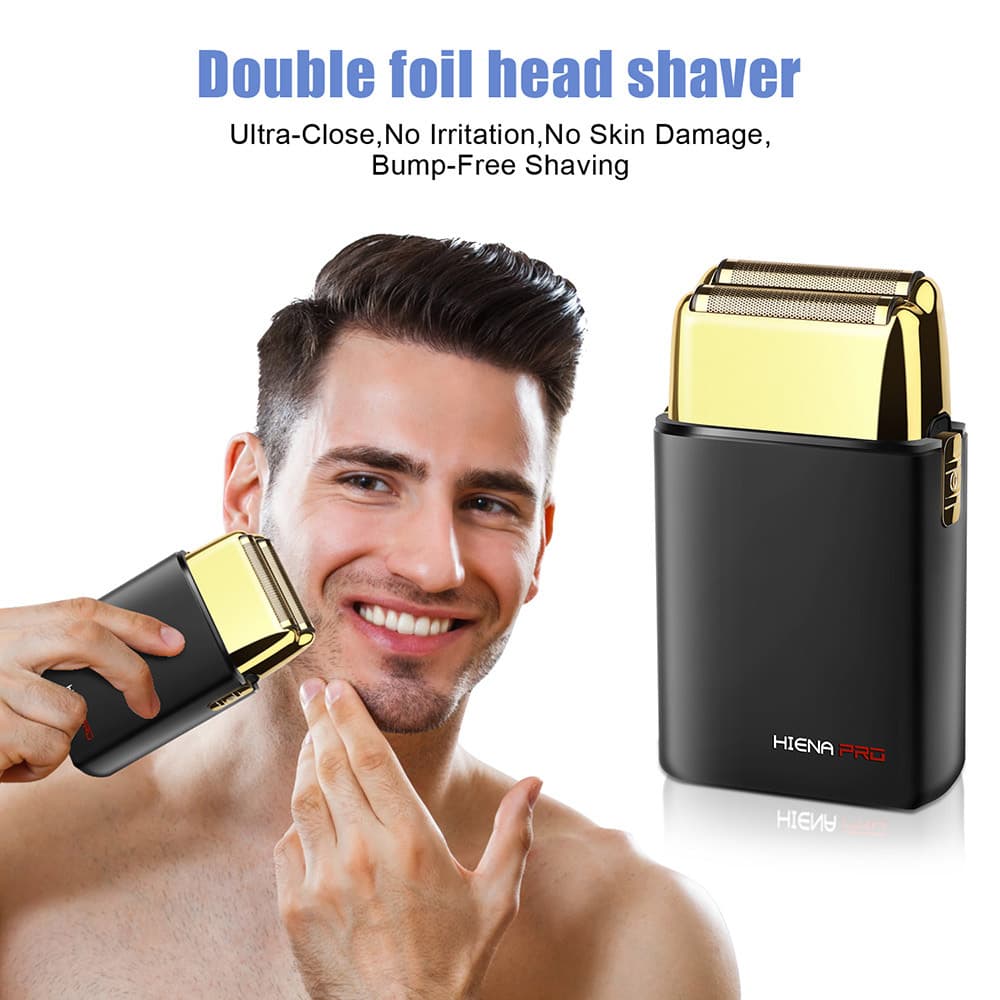 Floating double blade double net detachable washable blade head electric shaver hair clipper portable long battery life razor