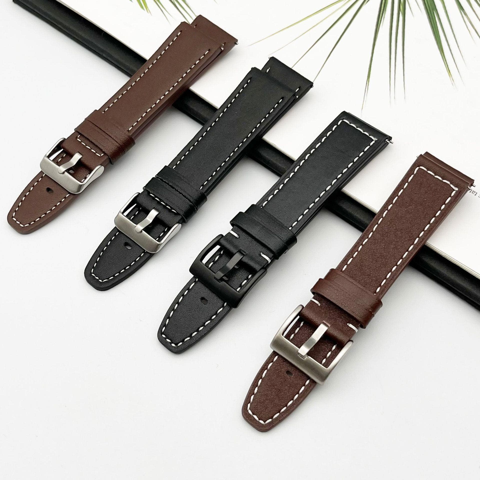 Spot 22mm car line leather strap quick release switch raw ear smart watch with Watch3pro gt2