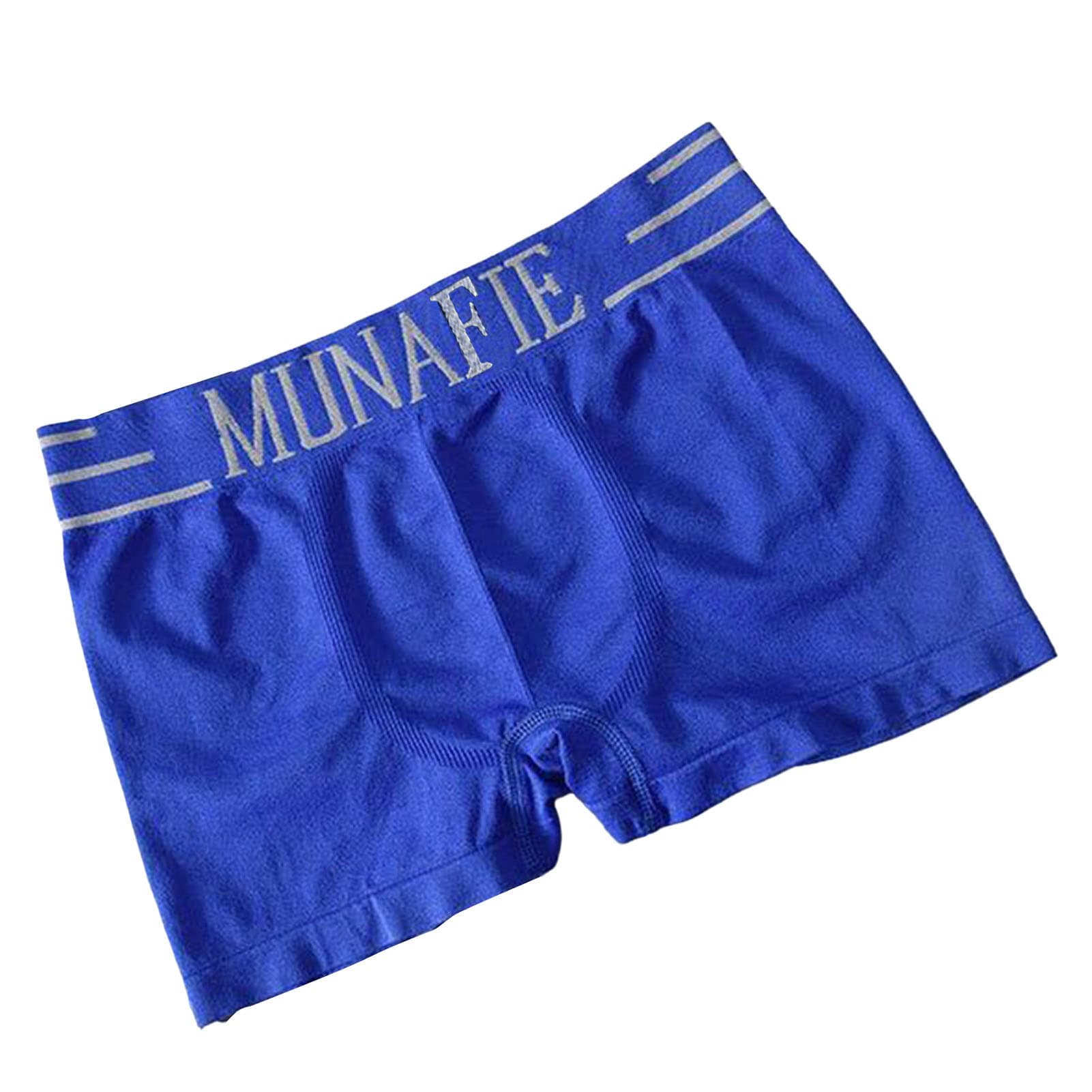 Weizhifu Mid-Rise Taille Élastique Extensible Sans Couture Hommes Culotte Simple Lettre Imprimer U Convex Shorts Briefs Daily Wear-Gris Taille Uniqu