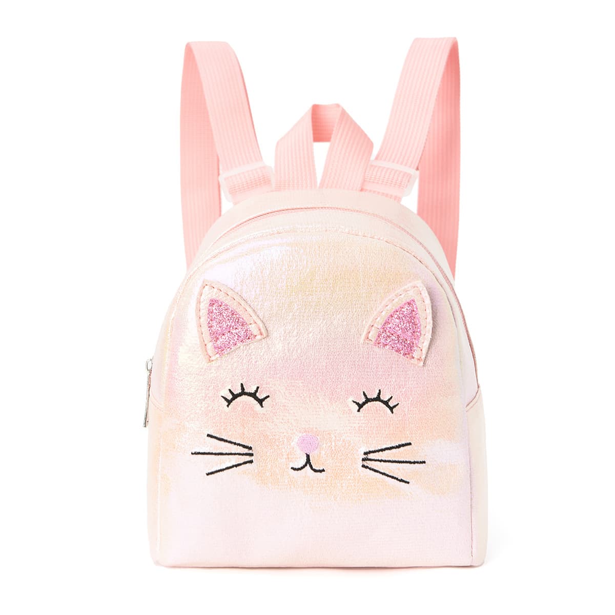 Children Girls Mini Cute Cat Embroidery Backpack Classic Backpack Suitable For Little Girls Kindergarten Primary School Students Daily