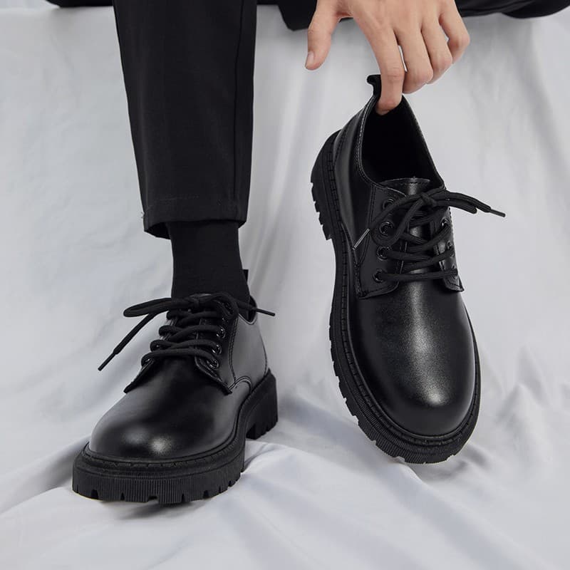 Men's Shoes Business leather shoes men's summer new style youth British style student thick bottom suit men's casual shoes