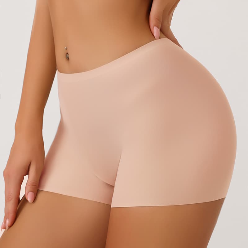 Ice Silk Seamless Anti-Exposure Pants Tummy Control Underwear Comfortable Leggings For Women Breathable Outerwear