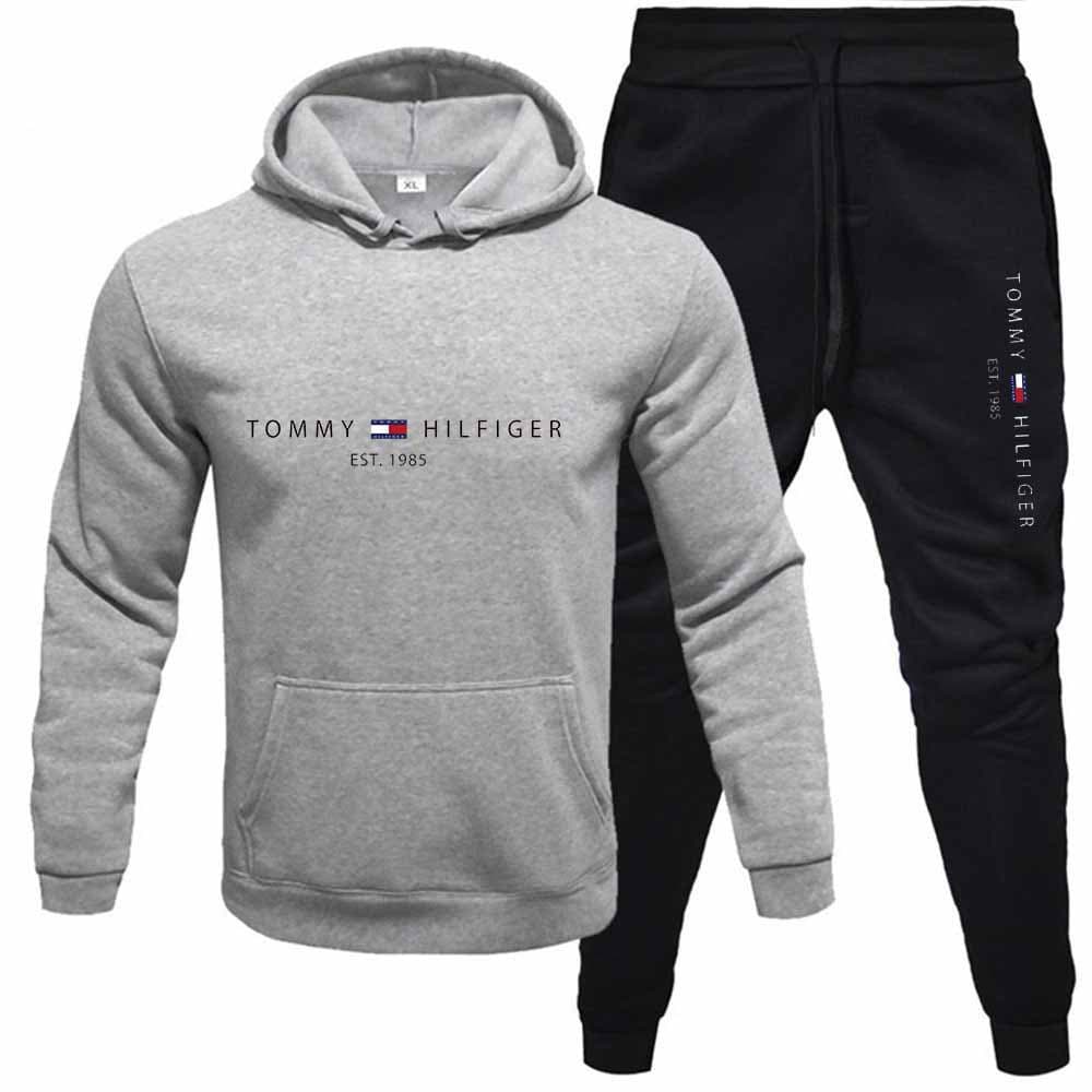 Nouveau printemps et automne décontracté hommes ensemble à capuche décontracté tendance hommes pull ensemble