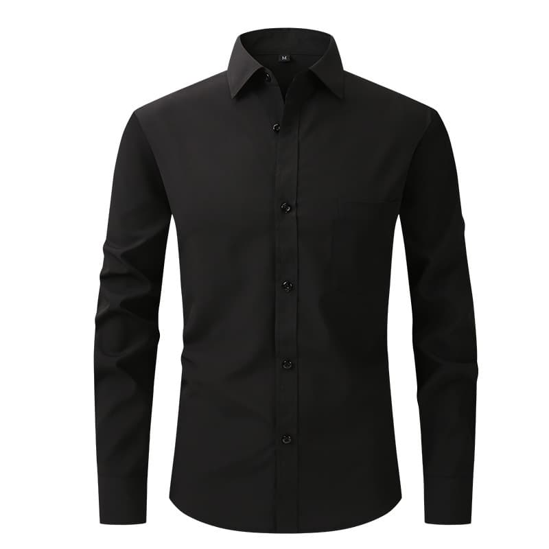 EU Size Four Sided Elastic Shirt Men's Business Casual Long Sleeve Shirt Professional Dress Shirt Men